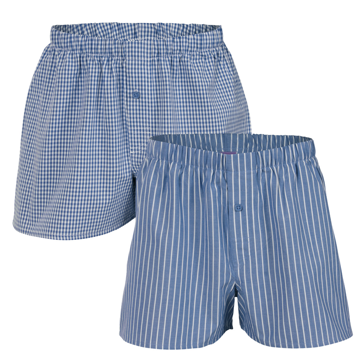 Blau Boxer-Shorts, 2er-Pack, GREGOR