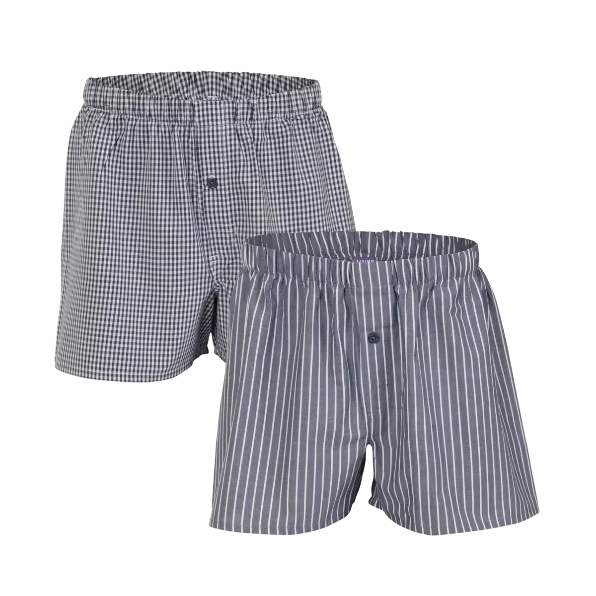 Boxer-Shorts, 2er-Pack GREGOR Grau