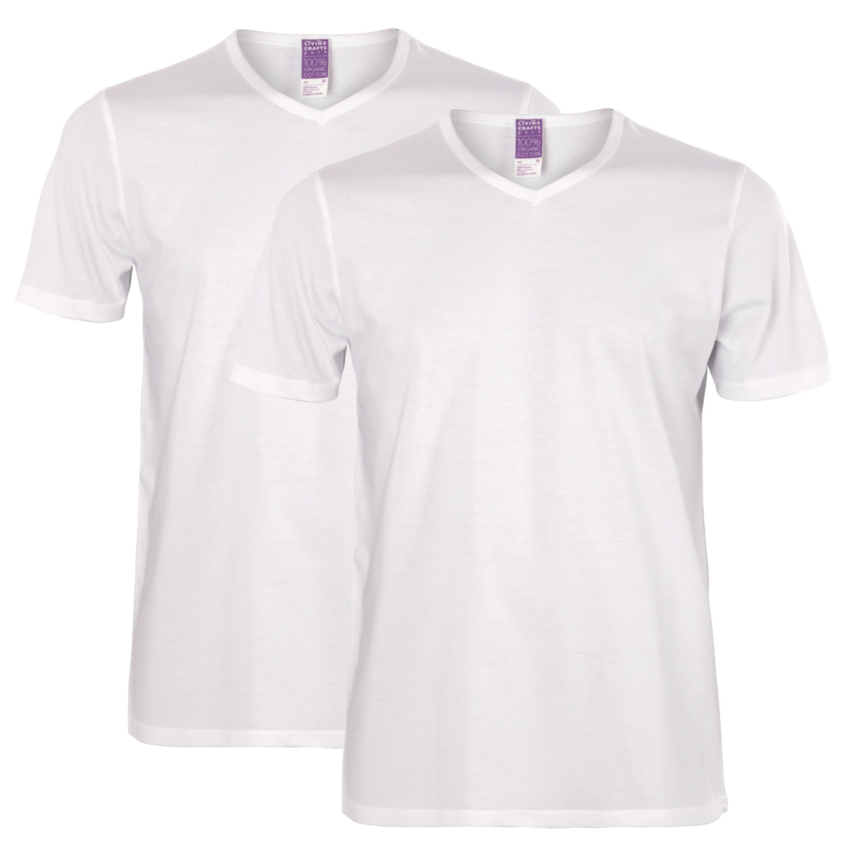 White T-shirt, pack of 2, DEAN