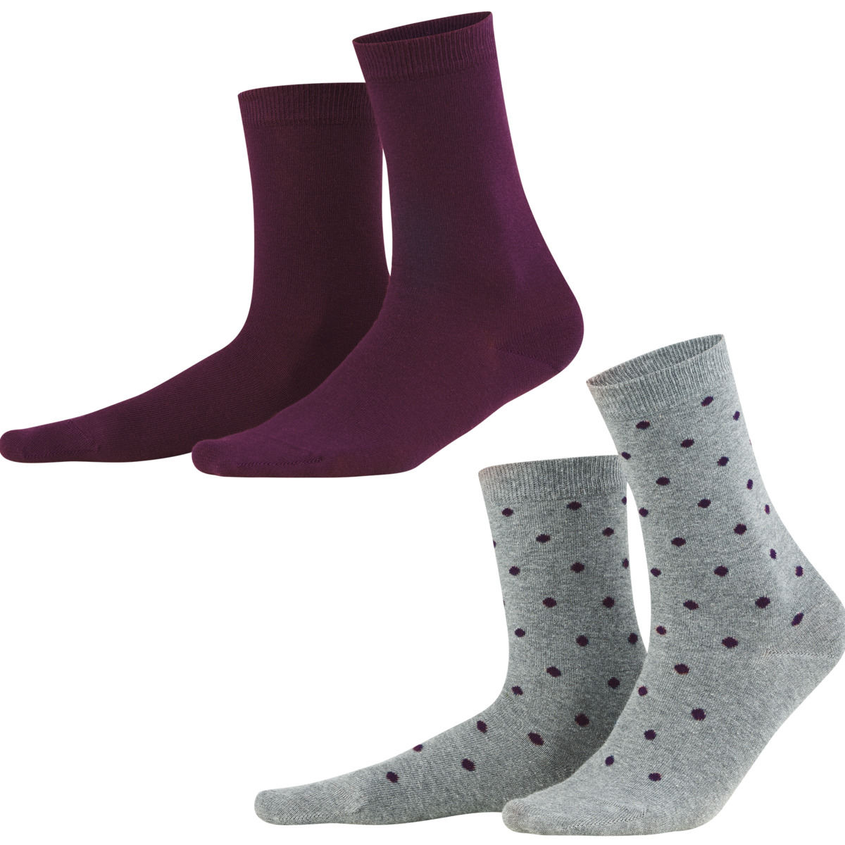 Purple Socks, Pack of 2, BETTINA