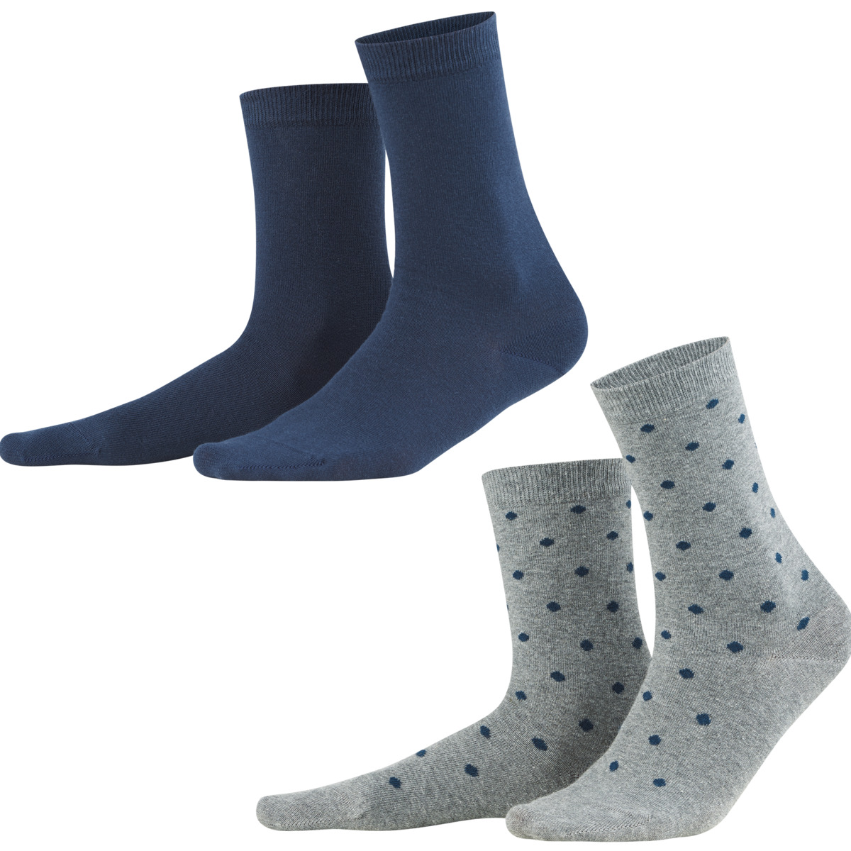 Blau Socken, 2er-Pack, BETTINA