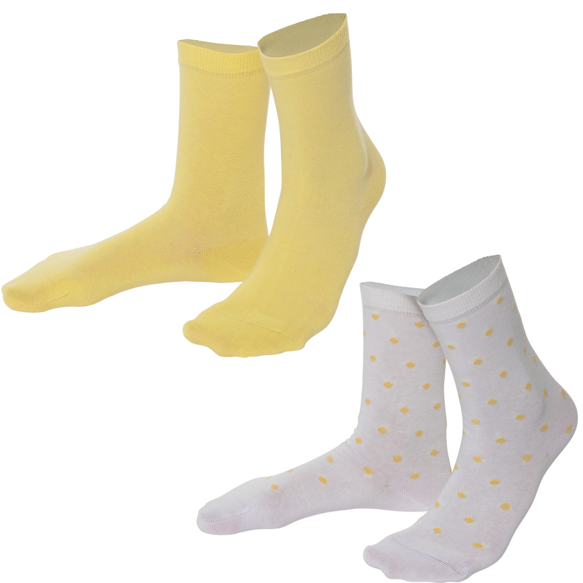 Gelb Socken, 2er-Pack, BETTINA