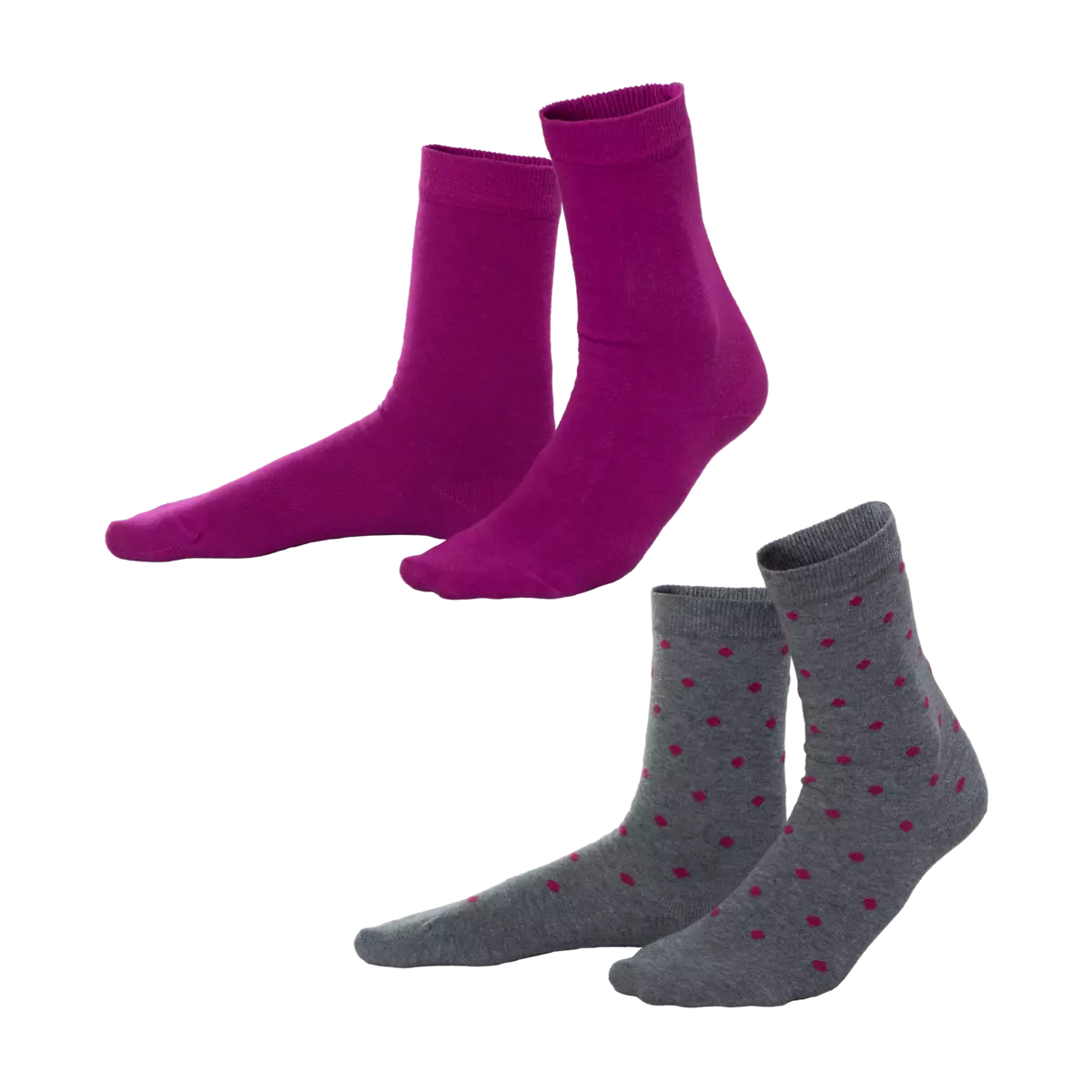 Socks, Pack of 2 BETTINA Pink