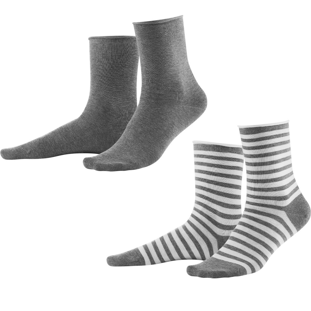 Grau Socken, 2er-Pack, ALEXIS