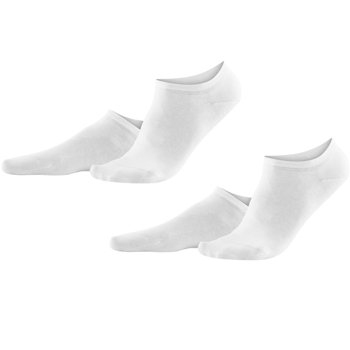 Weiß Sneaker-Socken, 2er-Pack, ABBY