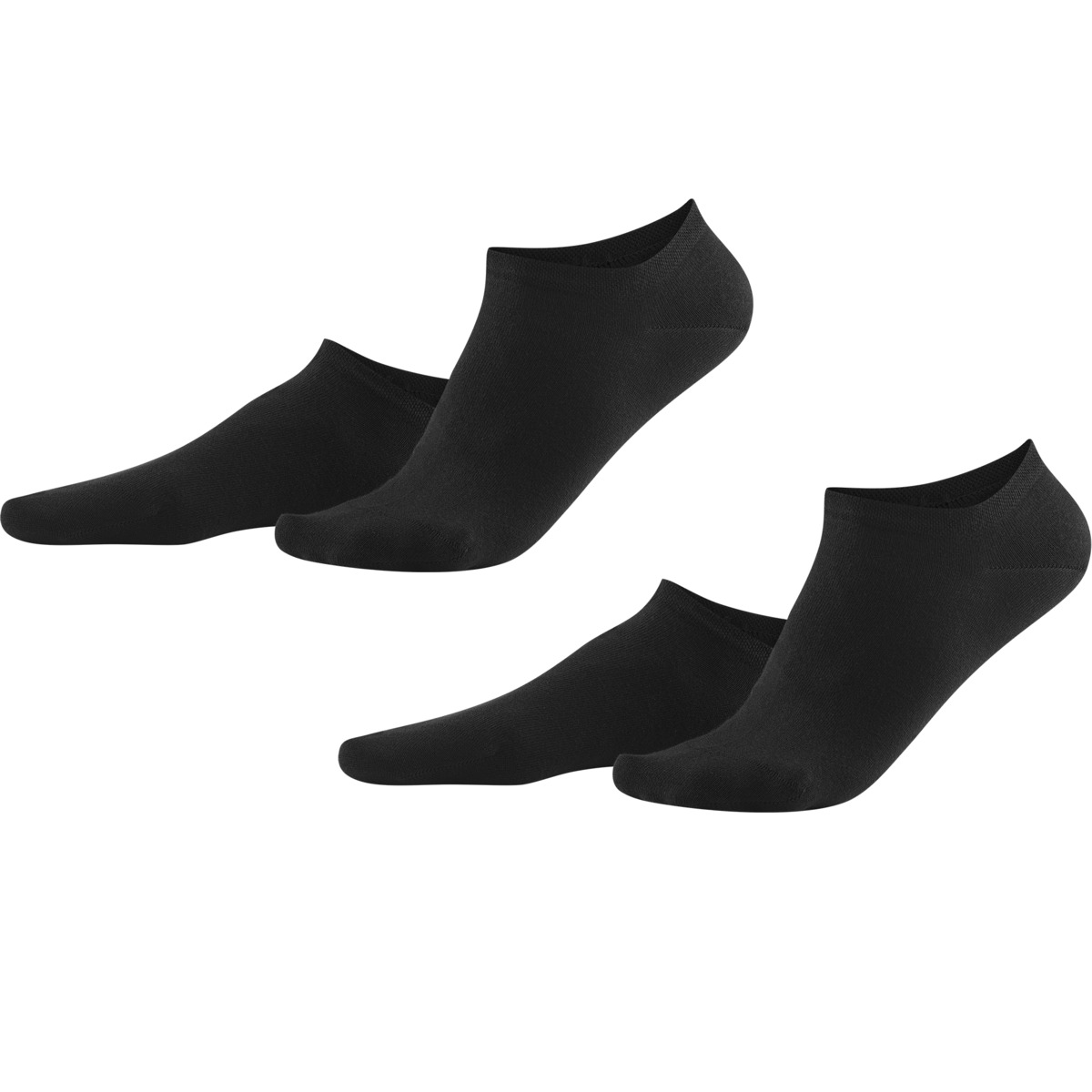 Black Sneaker Socks, Pack of 2, ABBY