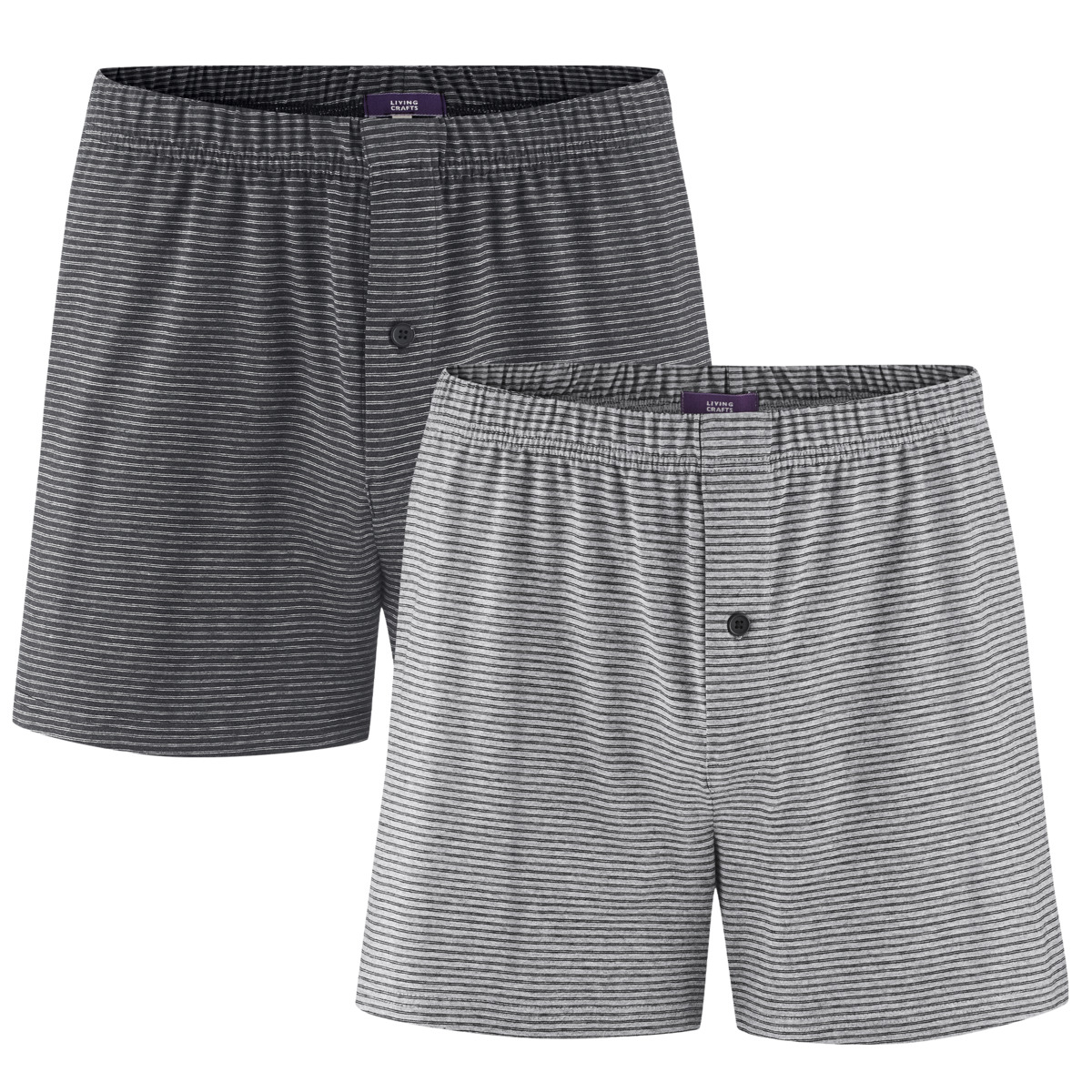 Grey Boxer shorts, pack of 2, BEN