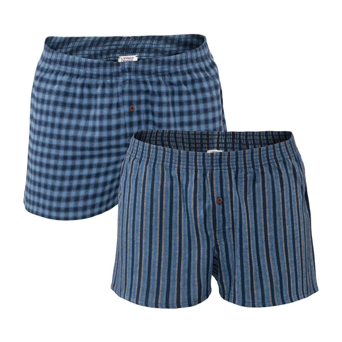 Blue Boxer shorts, pack of 2, BORIS
