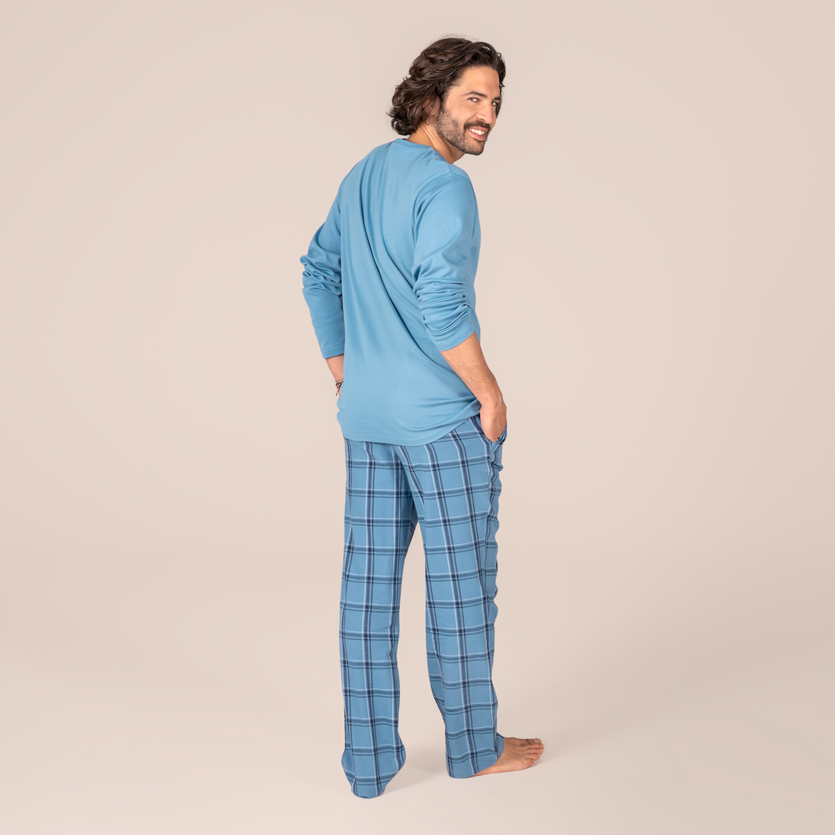 Blau Herren Pyjama