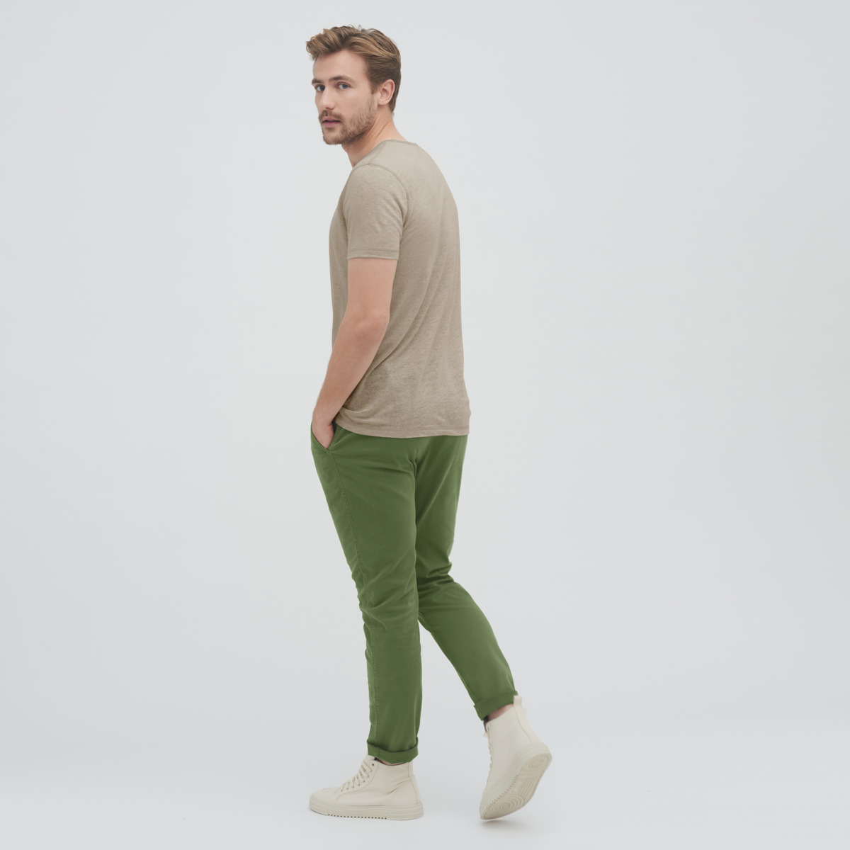 Vert Hommes Pantalon