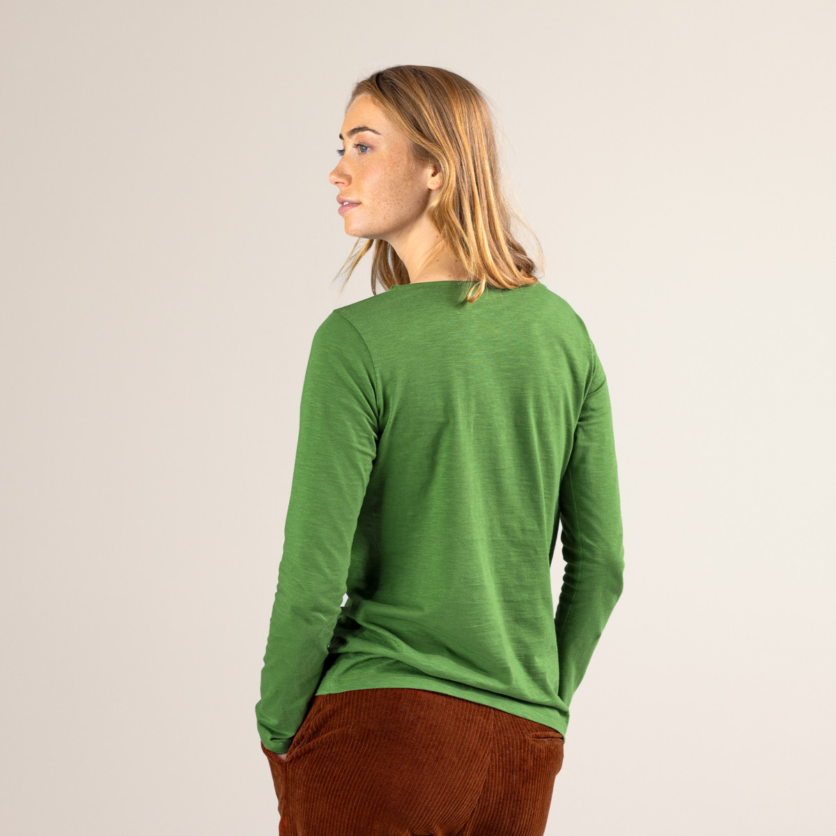Grün Damen Langarm-Shirt
