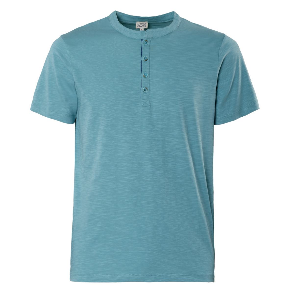 Turquoise T-shirt Henley, OTHELLO