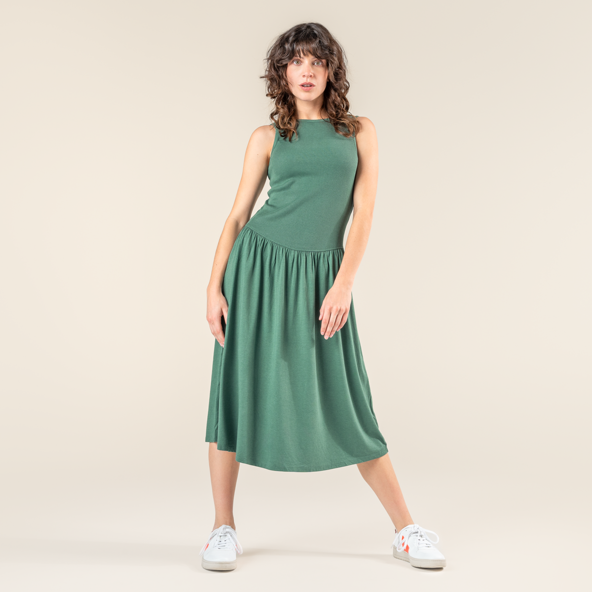 Grün Damen Kleid