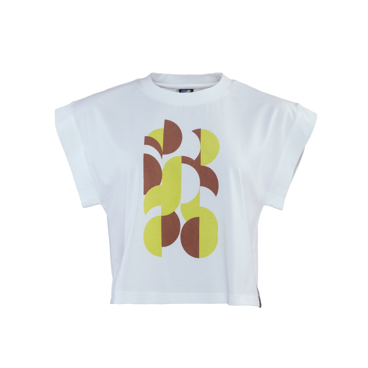 Gemustert Boxy T-Shirt, DANBI