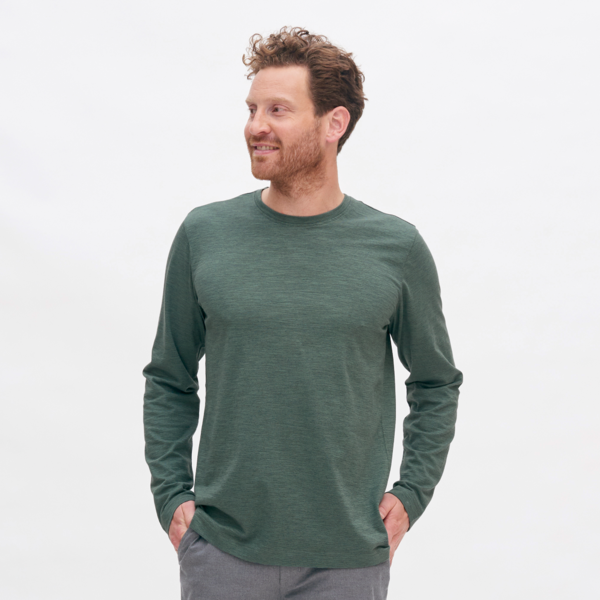 Grüne Langarm-Shirt Herren Langarm-Pullover
