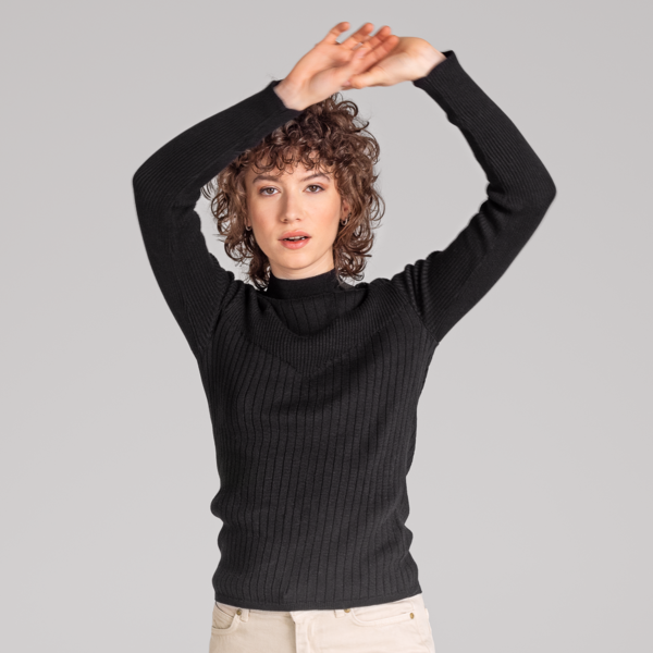 Blacke Long-sleeved shirt Women long-sleeved knit sweater