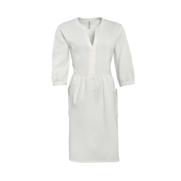 Weiße Seersucker Kleid Damen