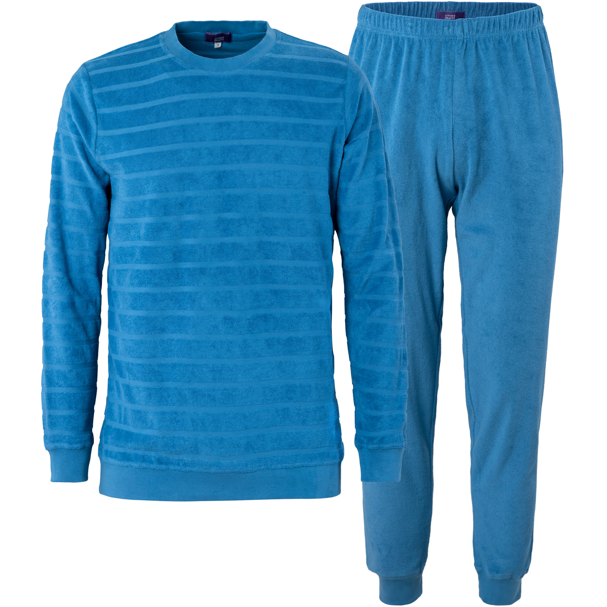 Men's Terry pyjamas Björn, Cotton (Organic), Retro Blue