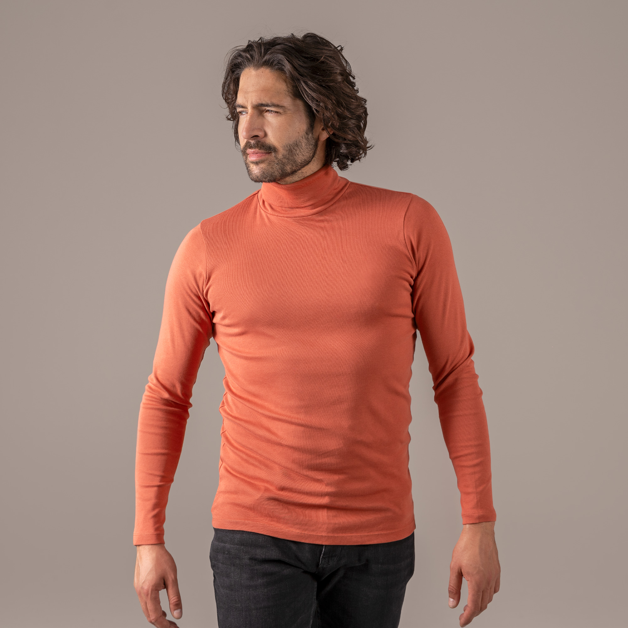 Men's Turtleneck shirt - HELGE - Little Spruce Organics