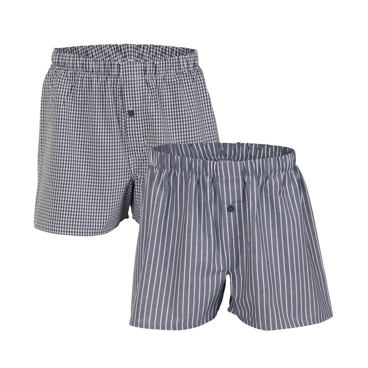 Grey Boxer shorts, pack of 2, GREGOR