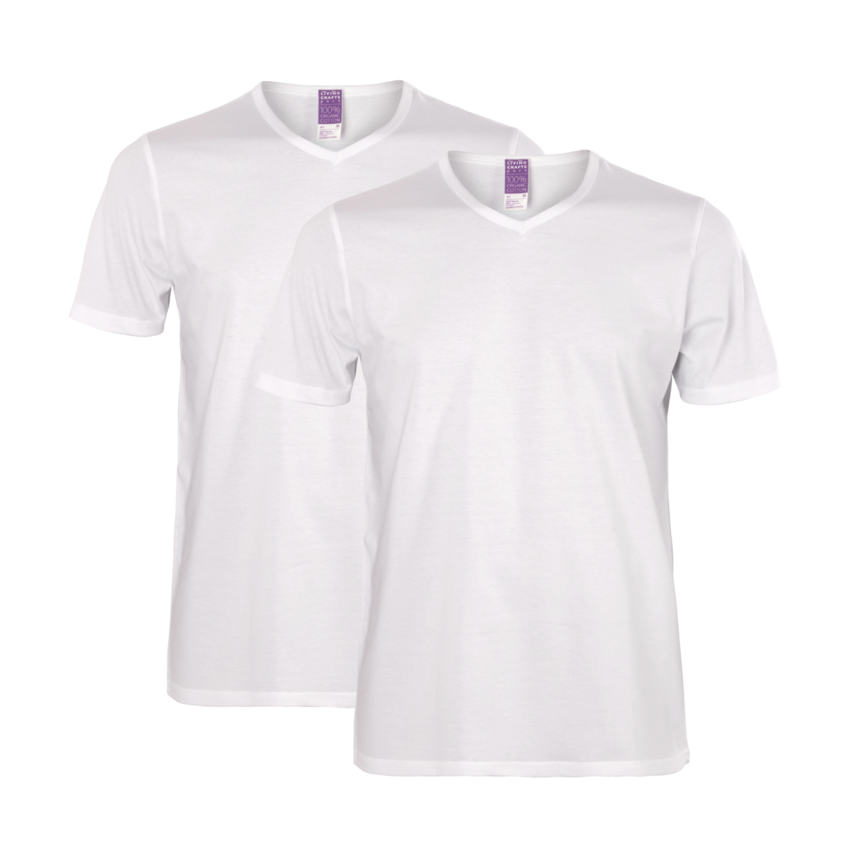Blanc T-shirt, lot de 2, DEAN