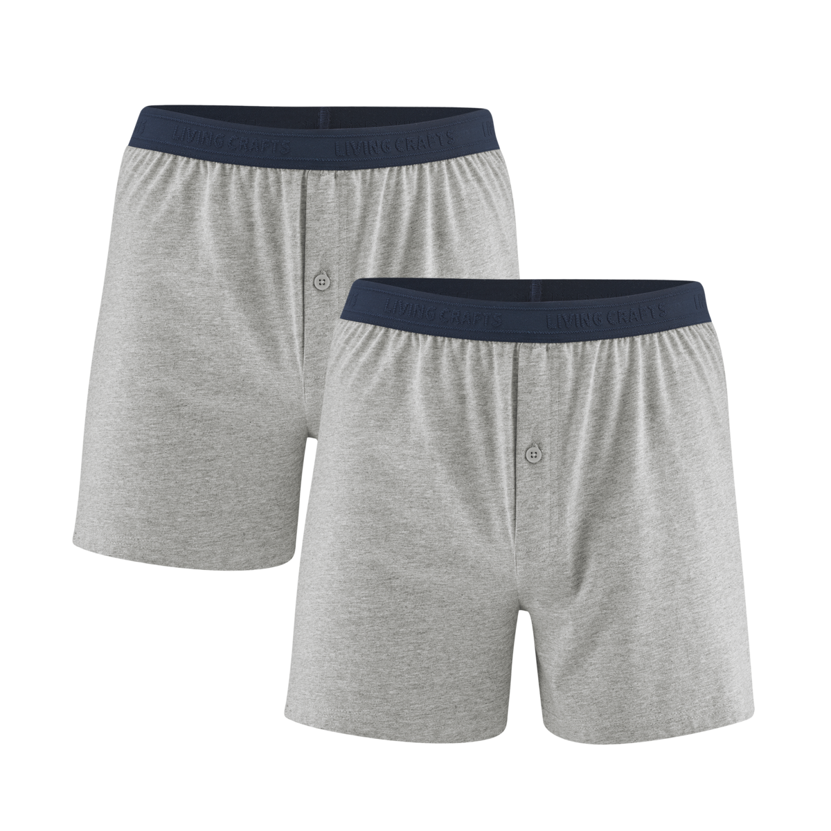 Grey Boxer shorts, pack of 2, ETHAN