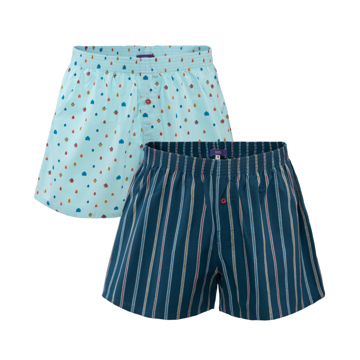 Blue Boxer shorts, pack of 2, KEITH