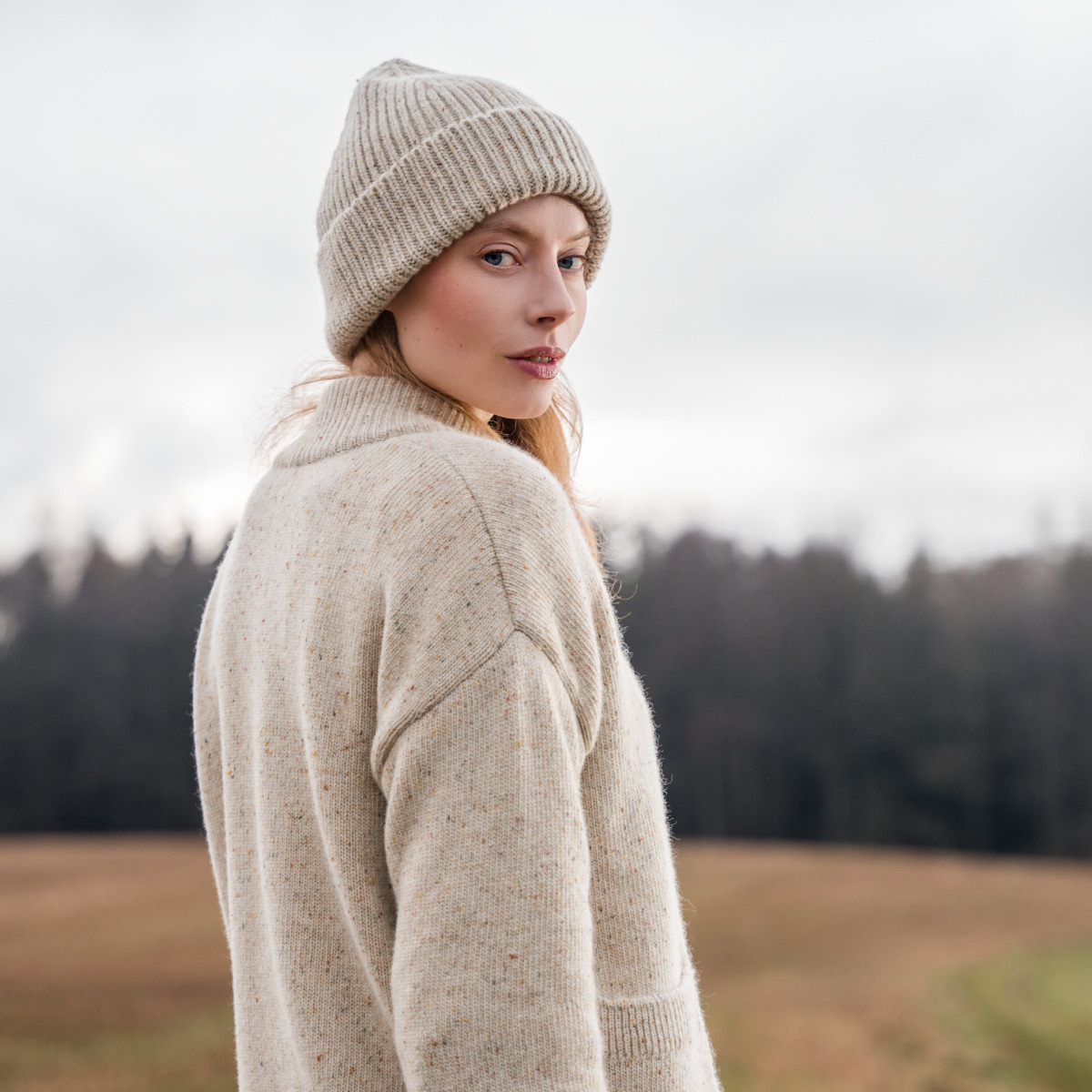 Beige Unisex Beanie