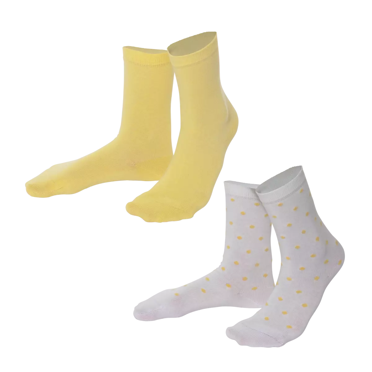 Socks, Pack of 2 BETTINA Yellow