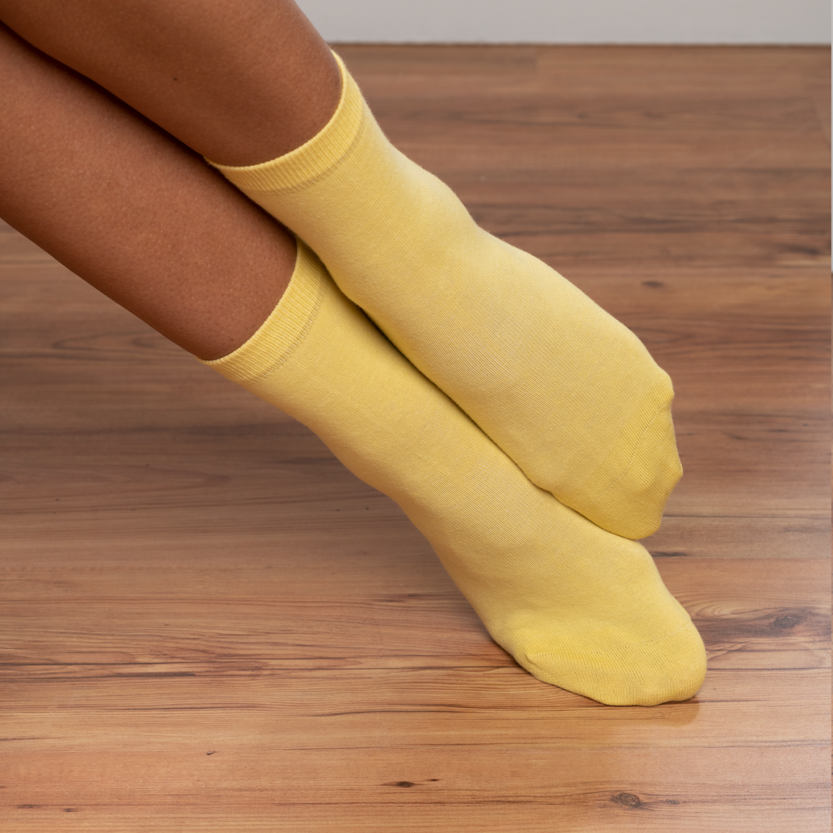 Gelb Damen Socken, 2er-Pack