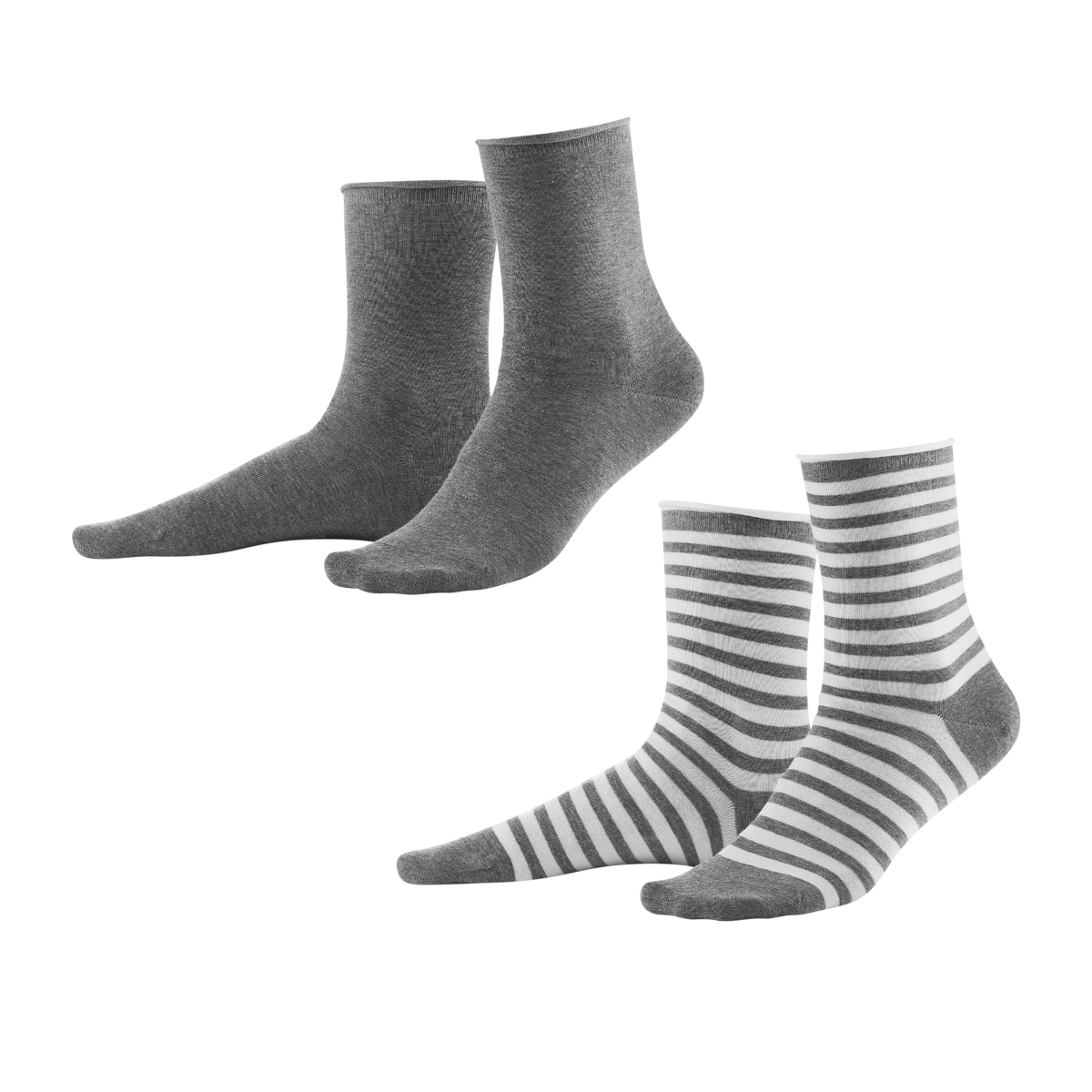 Grau Socken, 2er-Pack, ALEXIS