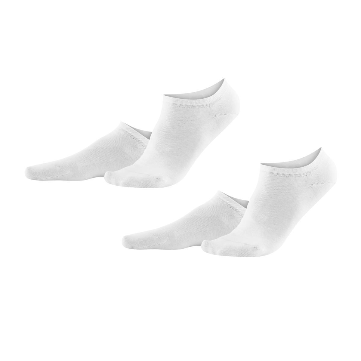 Weiß Sneaker-Socken, 2er-Pack, ABBY