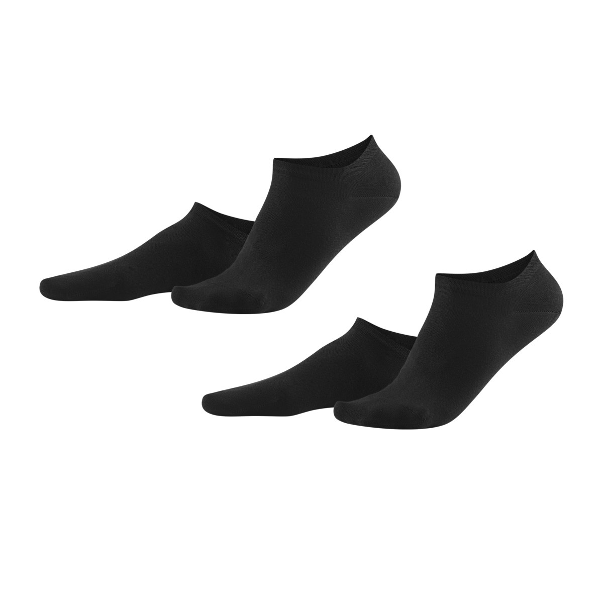 Schwarz Sneaker-Socken, 2er-Pack ABBY