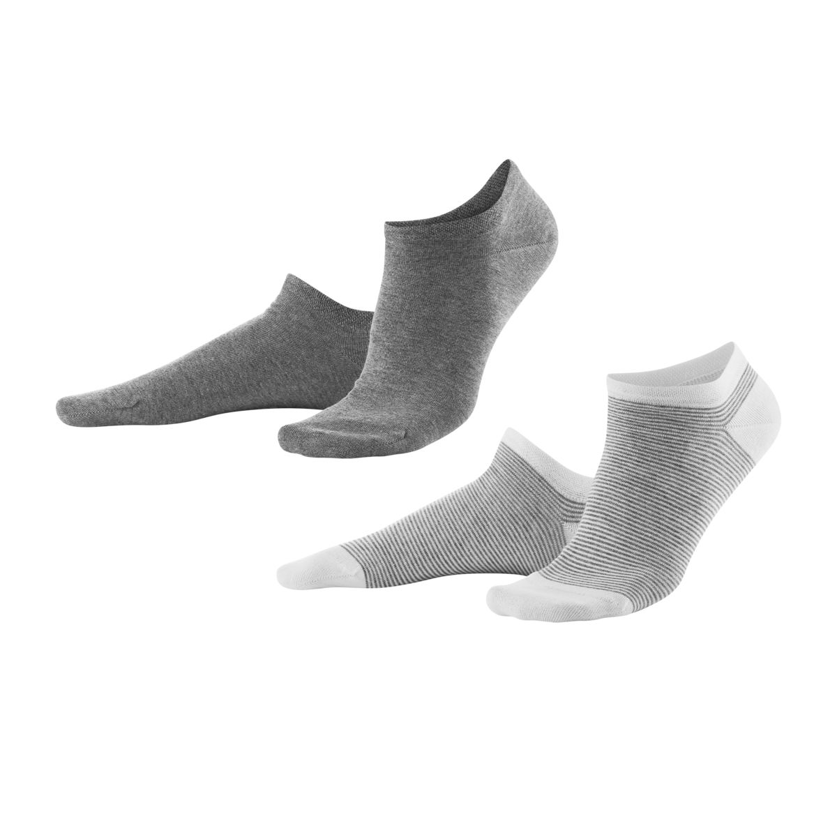 Grau Sneaker-Socken, 2er-Pack ABBY