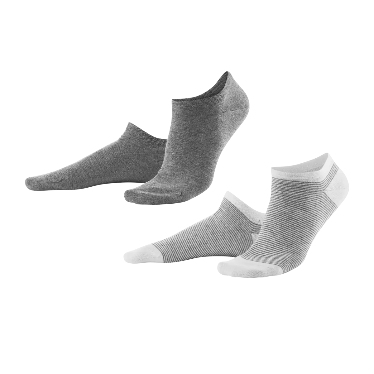 Sneaker-Socken, 2er-Pack ABBY Grau