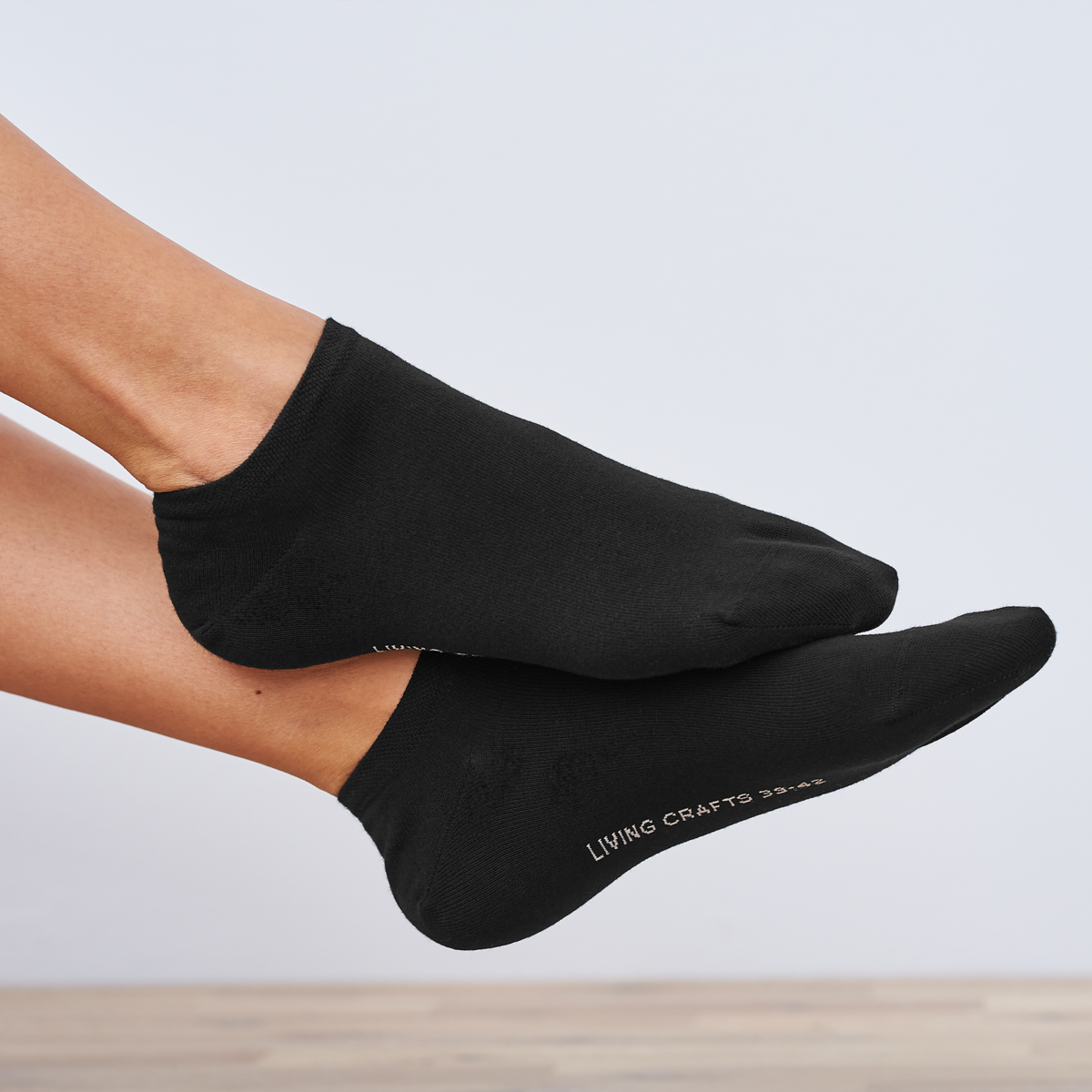 Schwarz Damen Sneaker-Socken, 2er-Pack