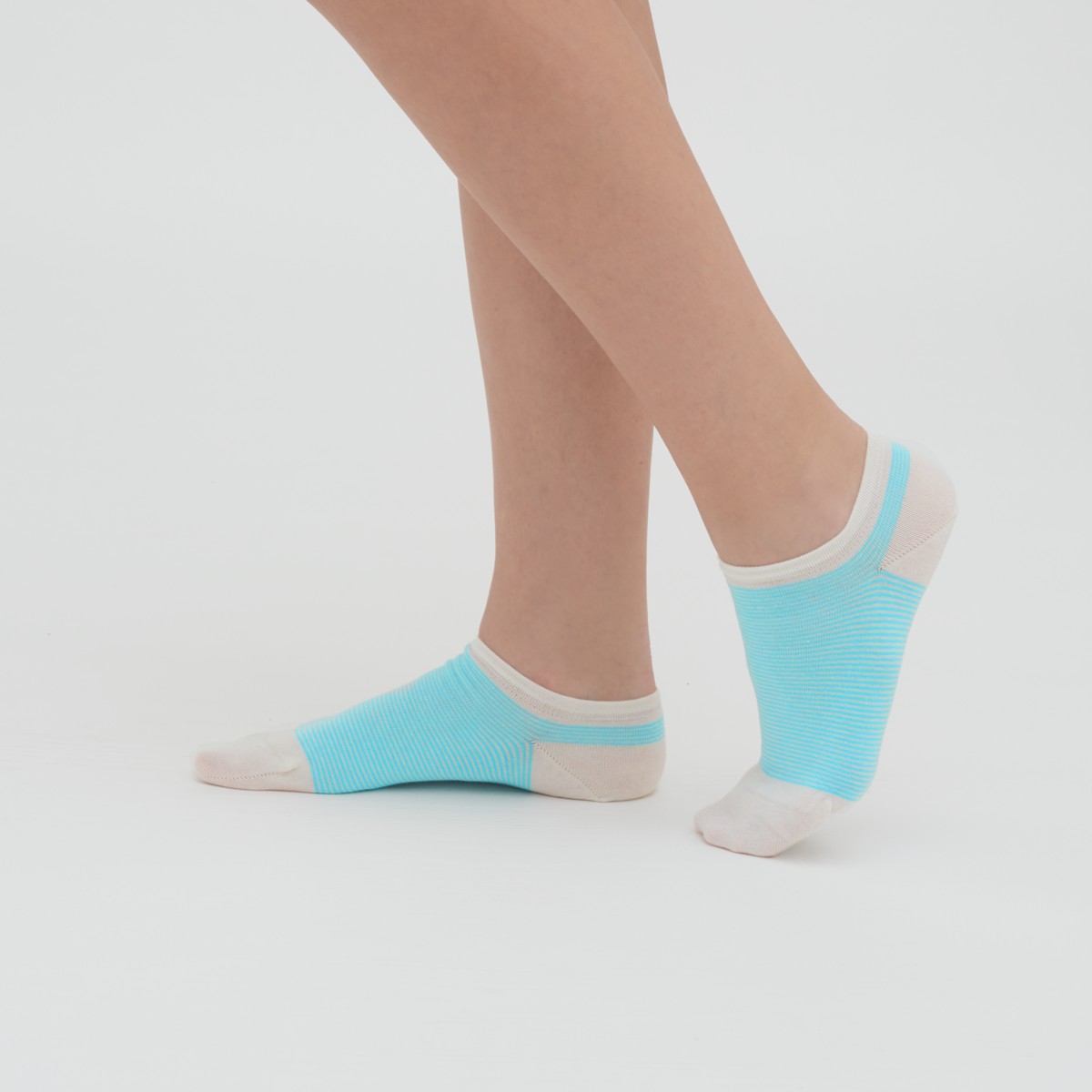 Gestreift Damen Sneaker-Socken, 2er-Pack