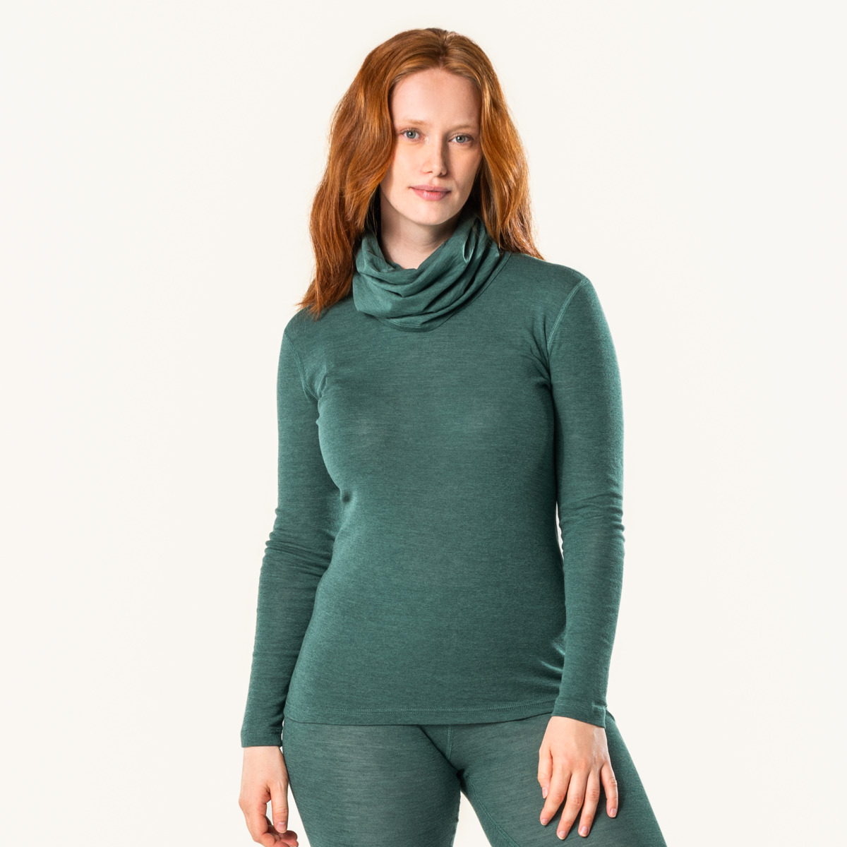 Green Women Long-sleeved shirt