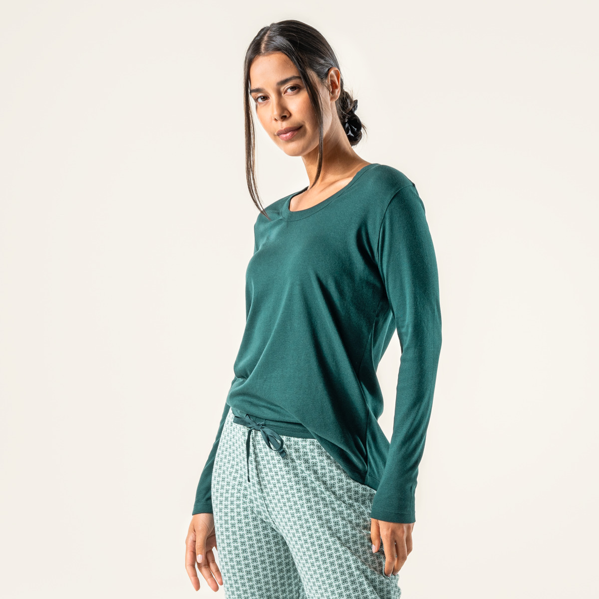 Vert Femmes Haut de pyjama