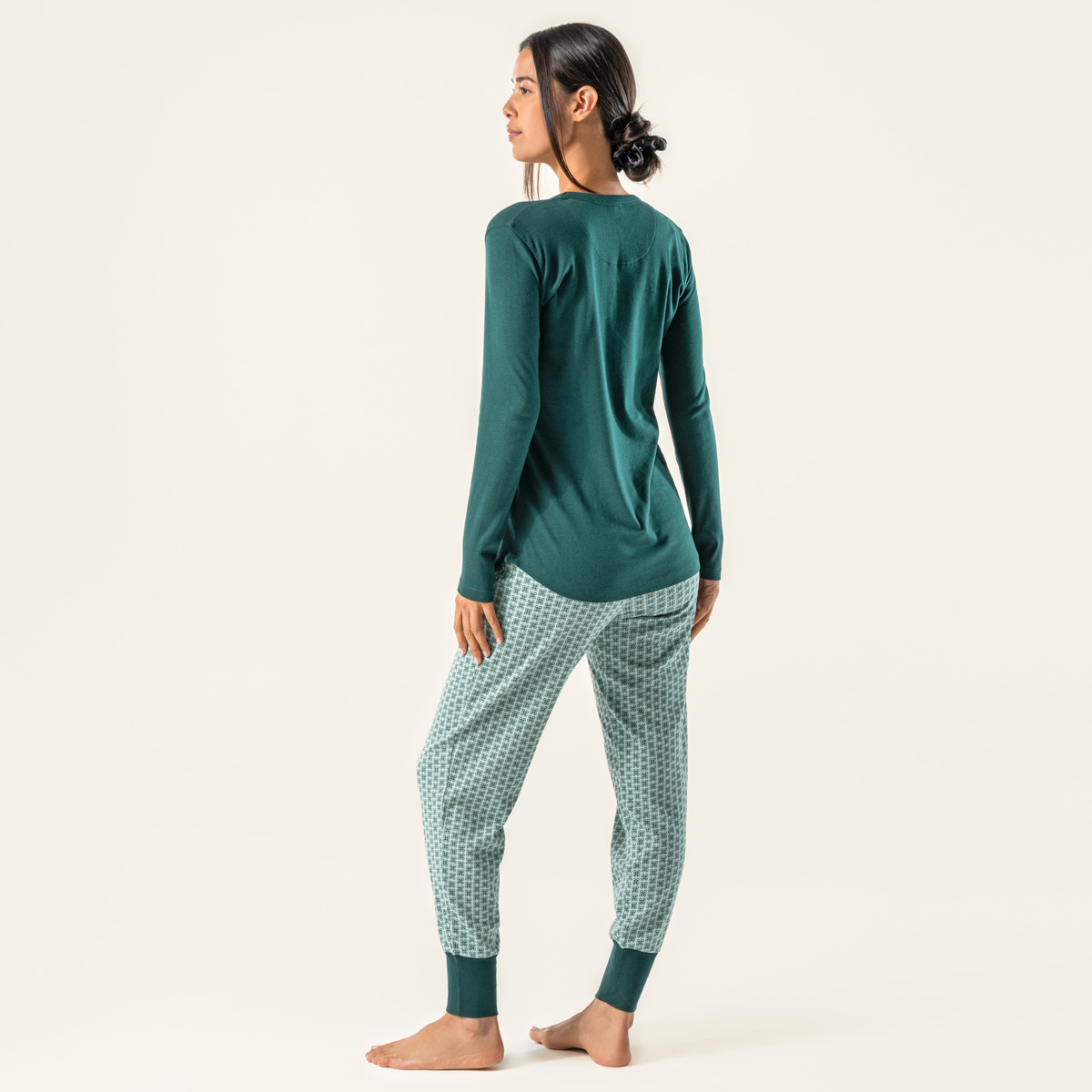 Vert Femmes Haut de pyjama