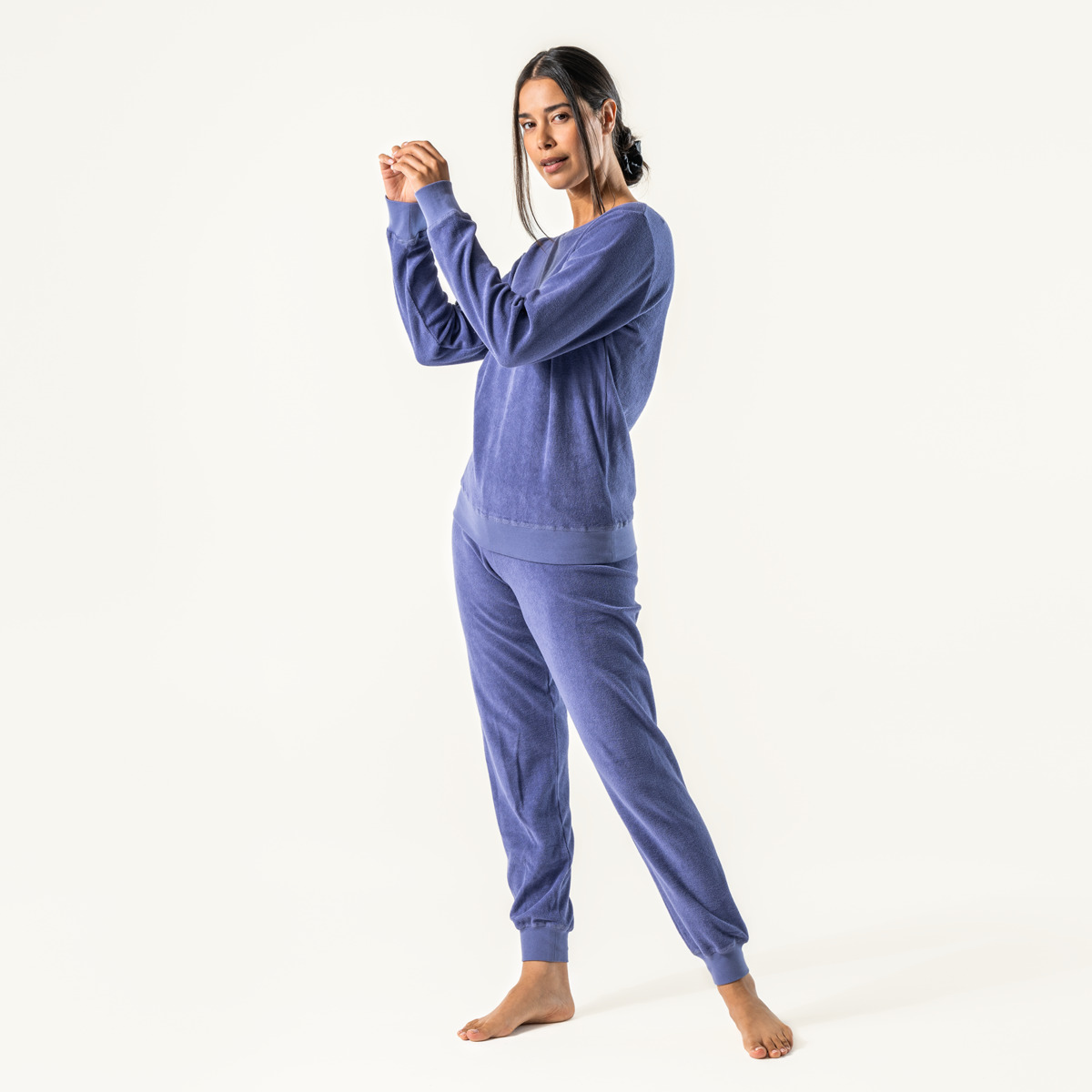 Pourpre Femmes Pyjama en éponge