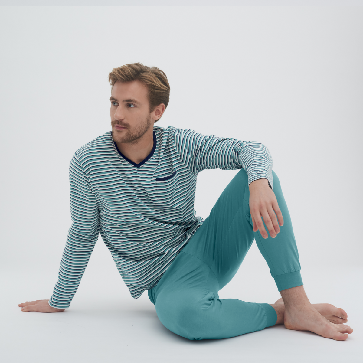 Turquoise Hommes Pyjama