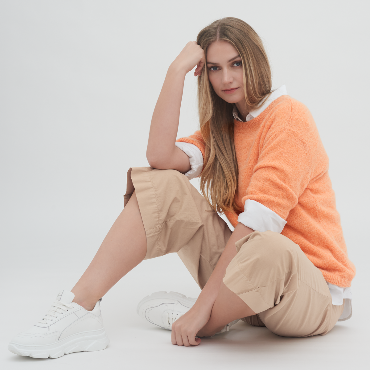 Orange Women Sweater