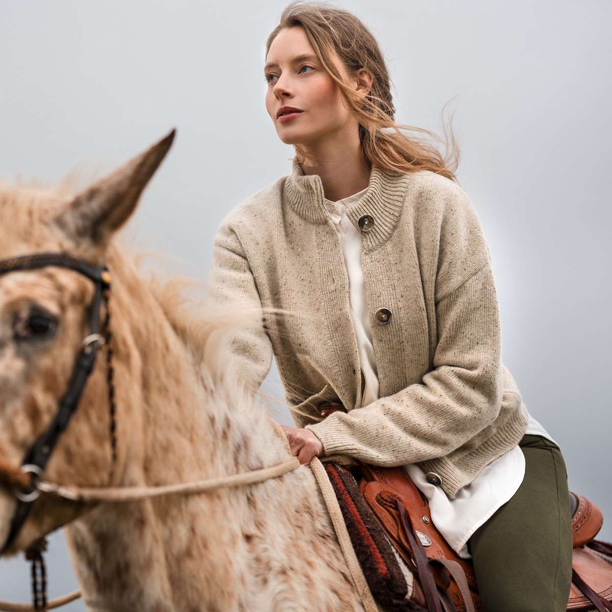 Beige Femmes Cardigan