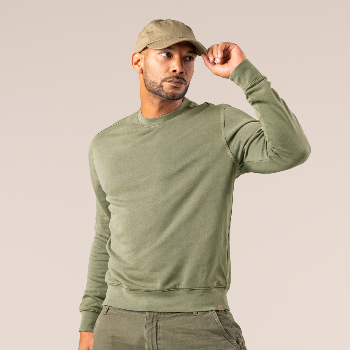 Vert Hommes Sweatshirt mixte