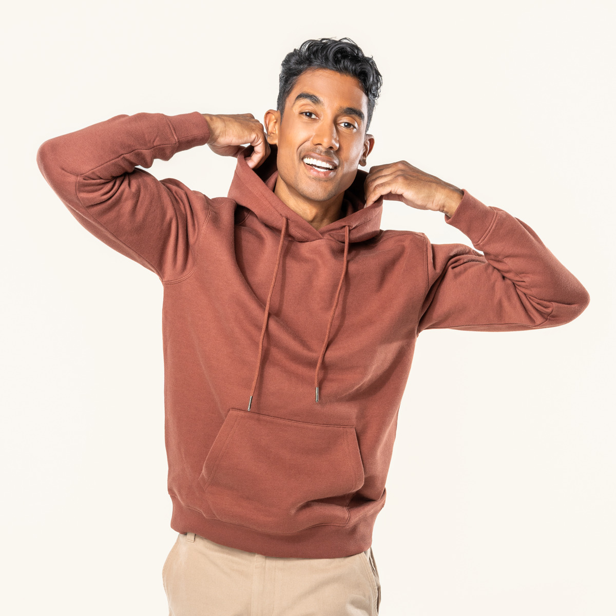 Brown Men Hoodie