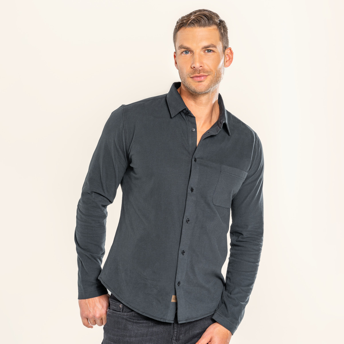 Noir Hommes Chemise