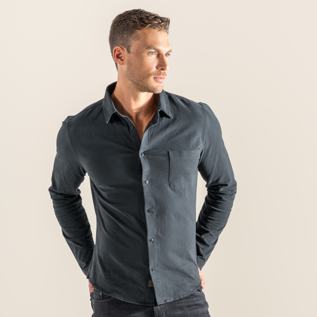 Noir Hommes Chemise