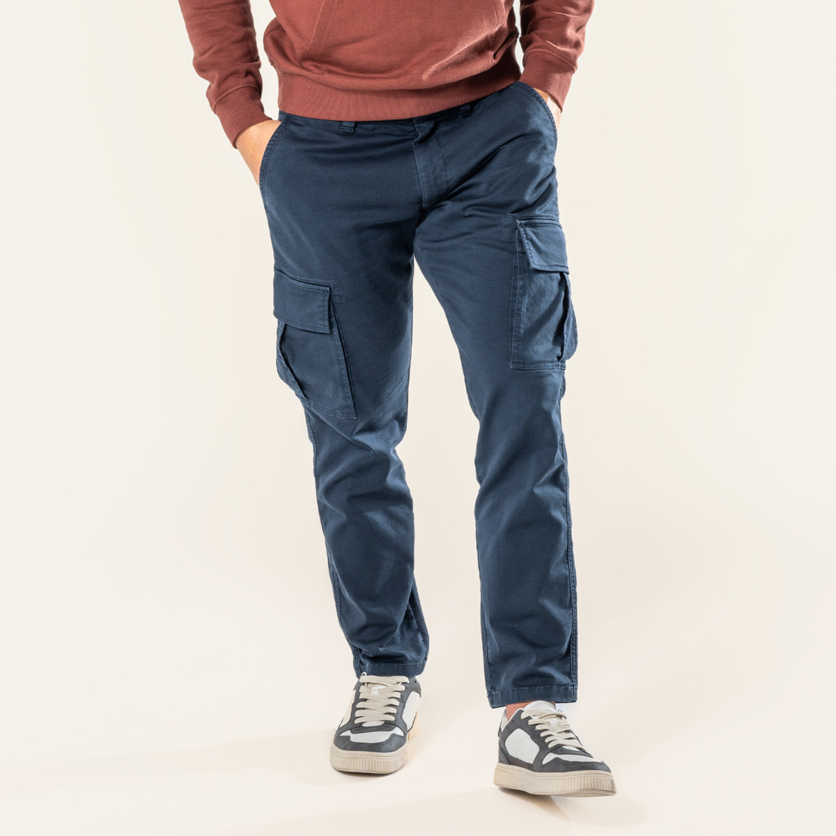 Bleu Hommes Pantalon