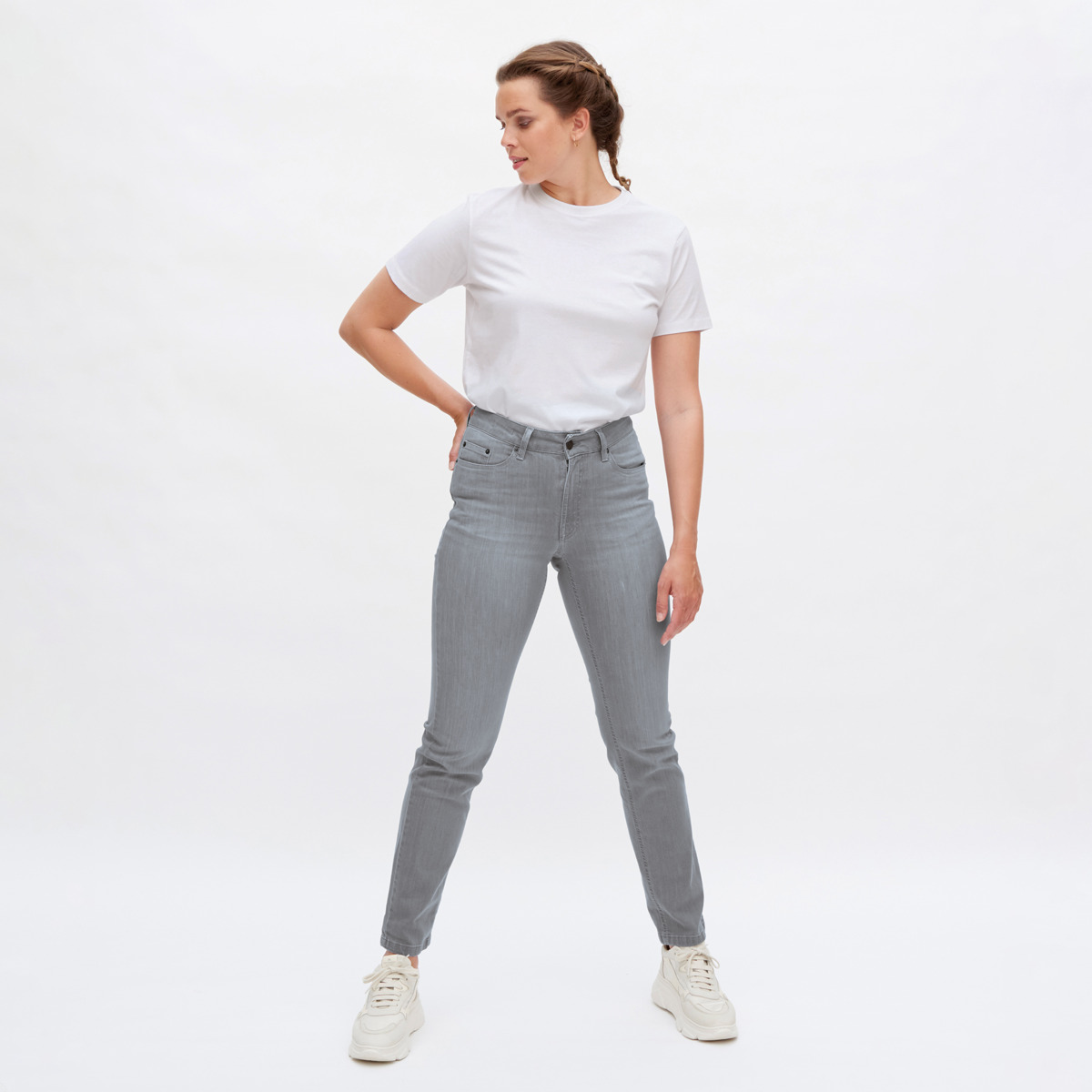 Grau Damen Jeans